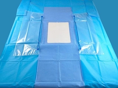 CE ISO13485 Cortinas cardiovasculares cortinas para pacientes desechables con bolsa